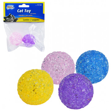 Brinquedo Bola de Borracha com Guizo Colors para Gatos unidade